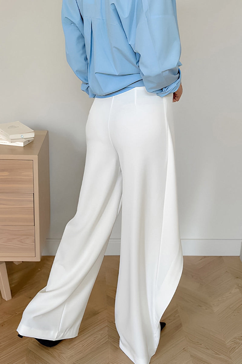 Draped Waist Casual Pants