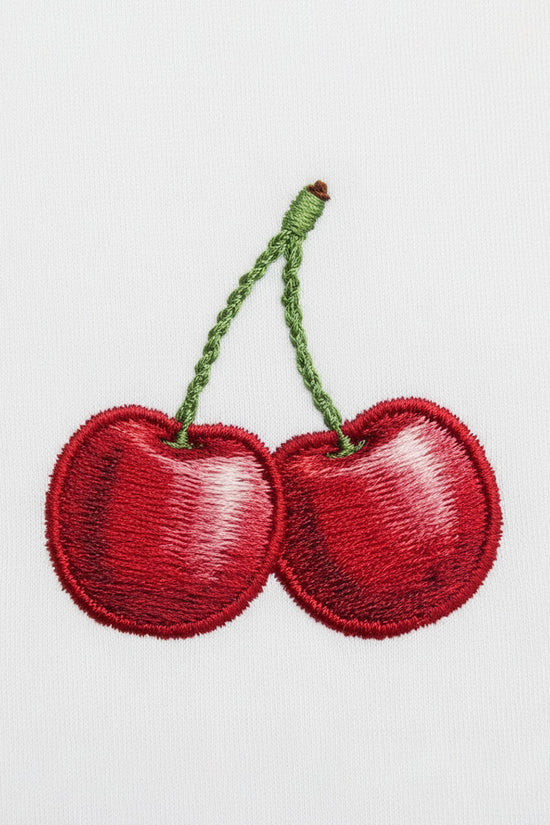 Classic Cherry Embroidered T-Shirt