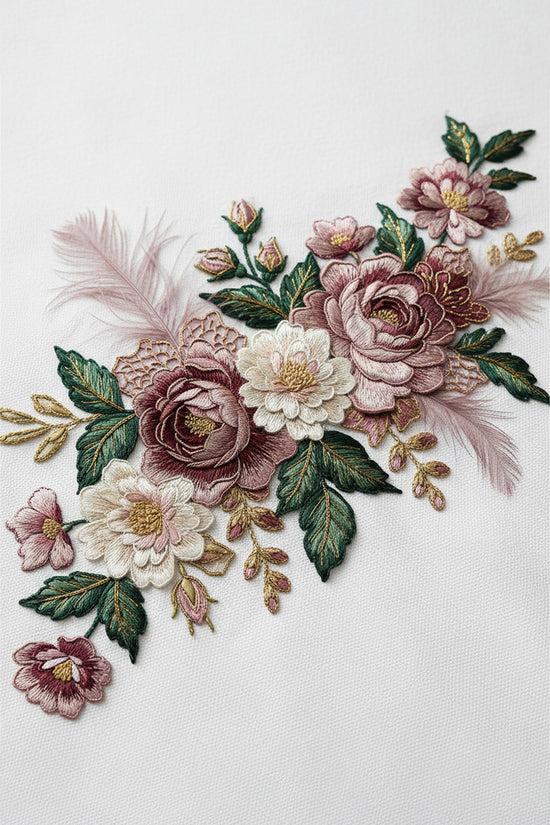 Romantic Bloom Embroidered T-Shirt