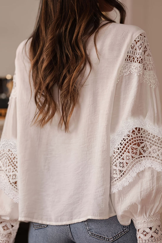 Elegant Lace Detail Blouse