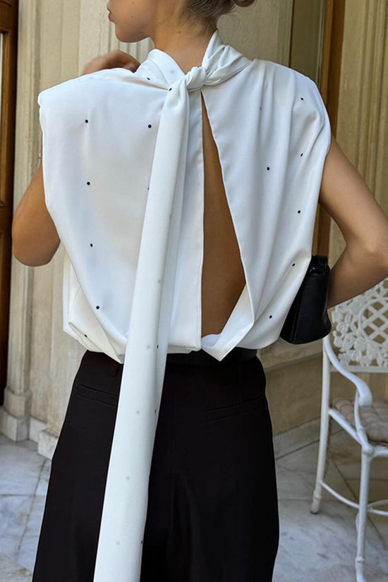 Elegant High-Neck Sleeveless Top