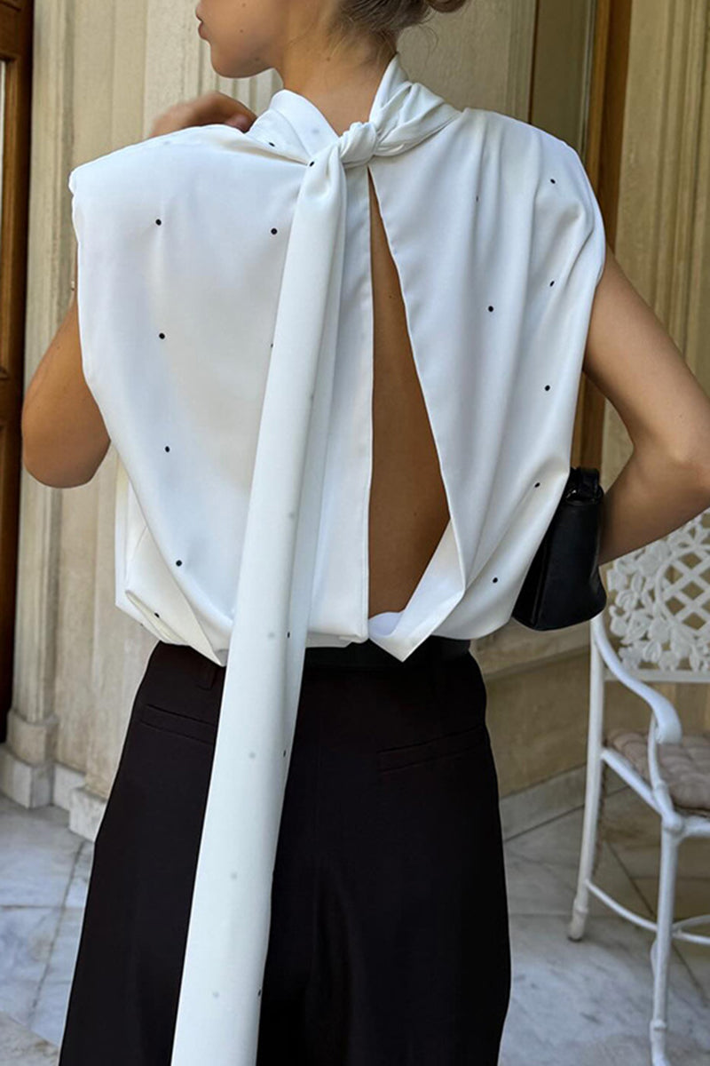 Elegant High-Neck Sleeveless Top