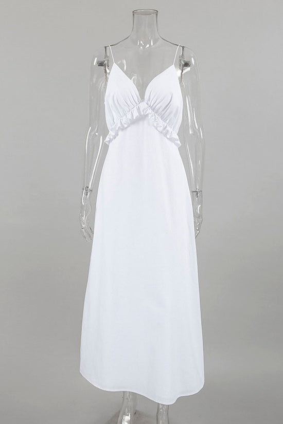 Sleeveless V-Neck Maxi Dress