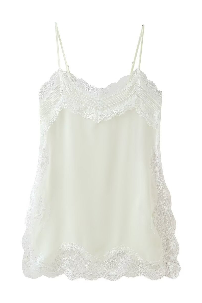 Lace Trim Sleeveless Cami
