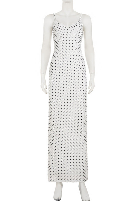 Polka Dot Sleeveless Casual Dress