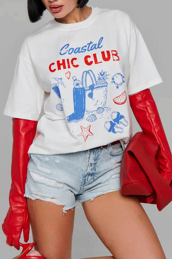 Coastal Chic Printed T-Shirt
