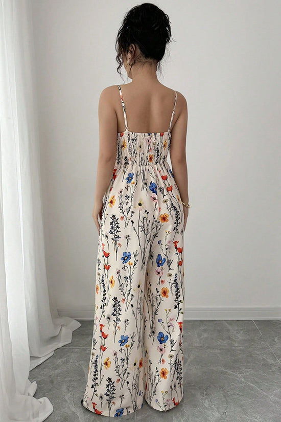 Floral Sleeveless Jumpsuit
