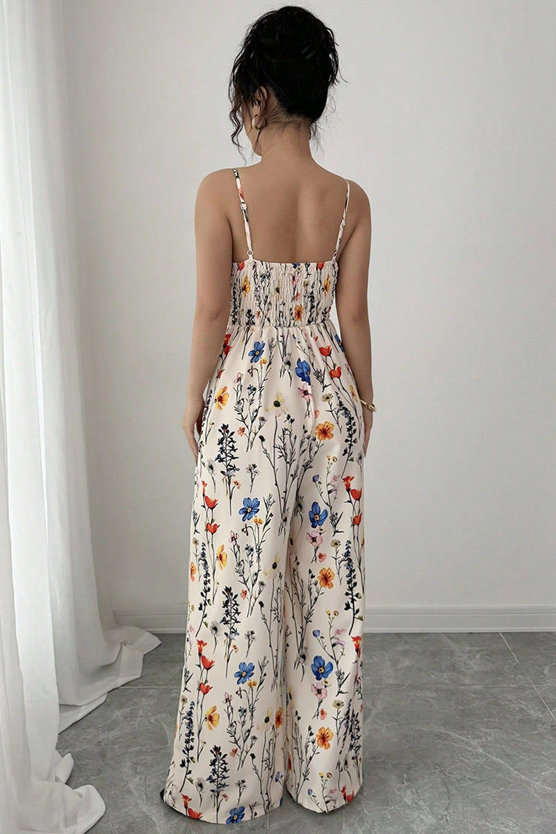 Floral Sleeveless Jumpsuit
