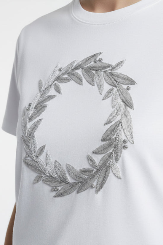 Laurel Wreath Embroidered T-Shirt
