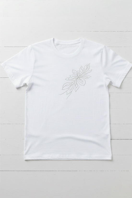 Floral Embroidery Casual T-Shirt