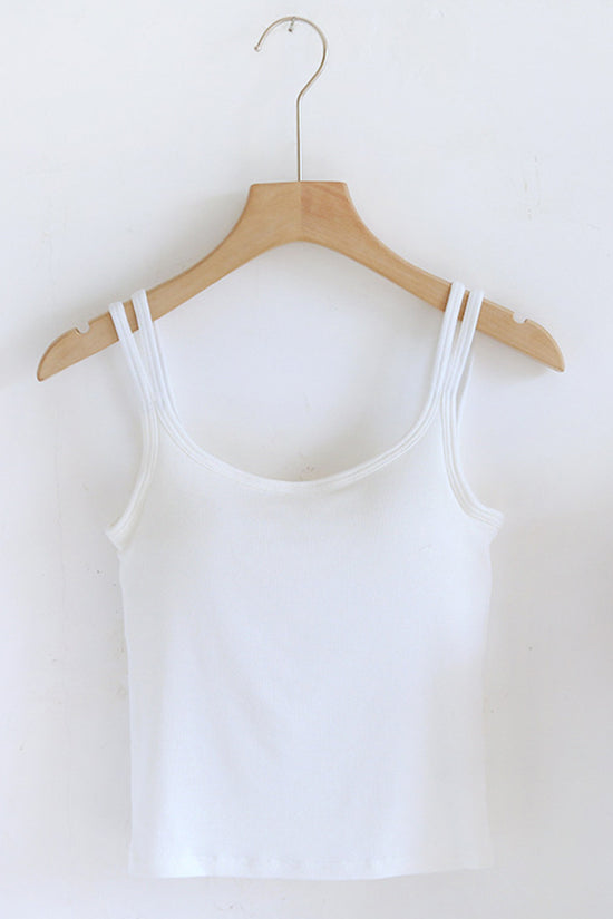 Double Strap Sleeveless Cami Top