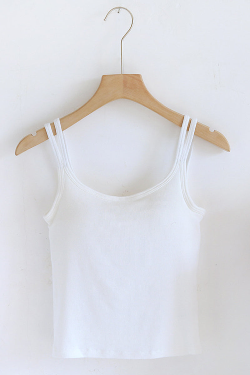 Double Strap Sleeveless Cami Top