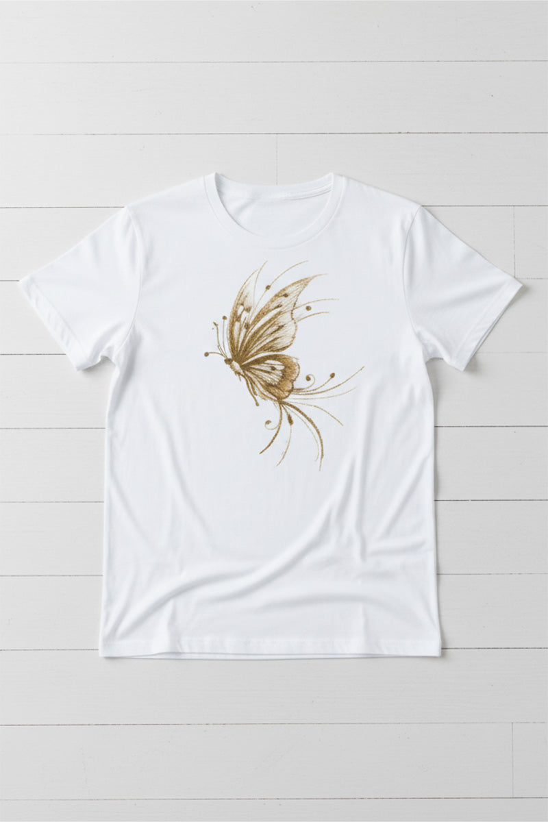 Radiant Wing Embroidered T-Shirt