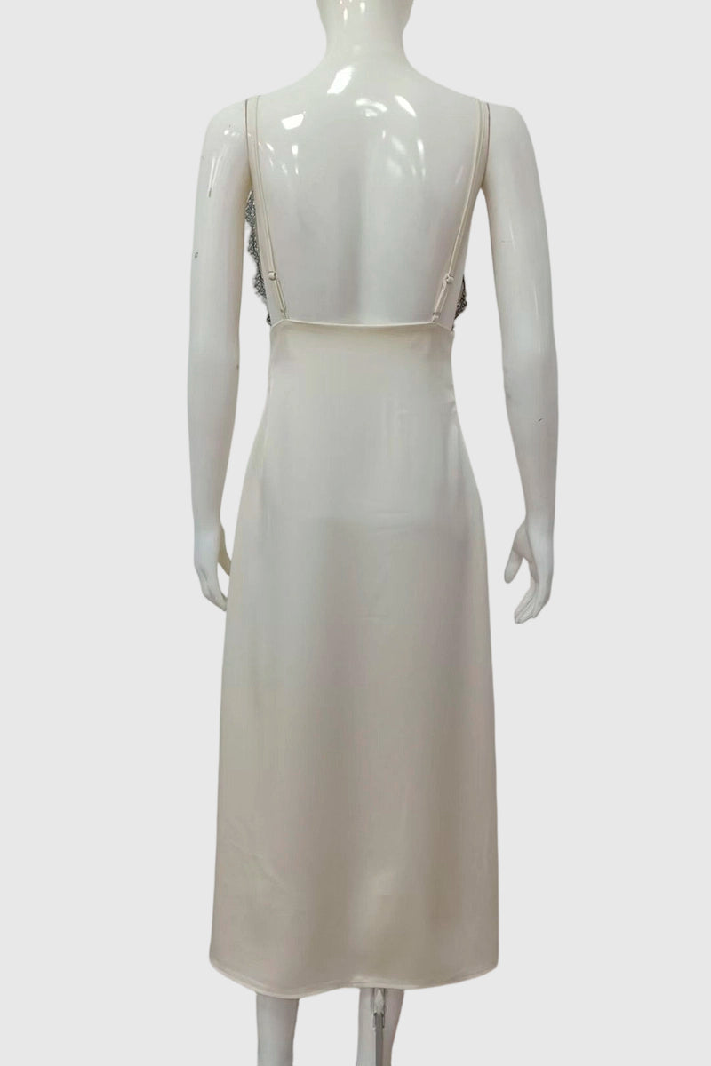 Lace Trim Sleeveless Casual Maxi Dress