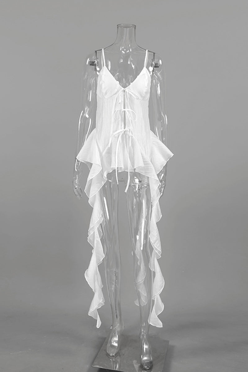 Flowing Ruffle Sleeveless Camisole Top