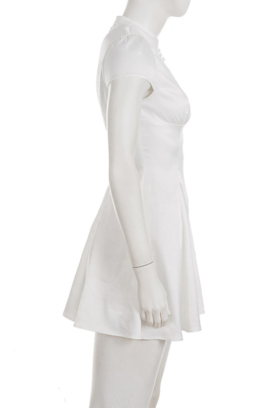 Elegant High Neck Casual Dress