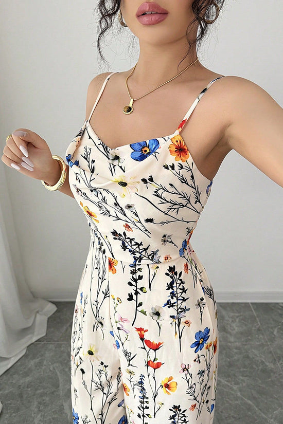 Floral Sleeveless Jumpsuit