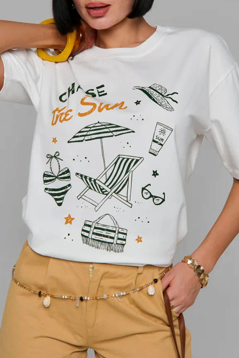 Chase the Sun Graphic Oversized T-Shirt