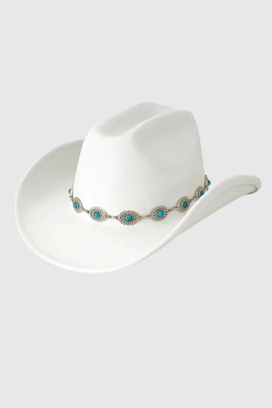 Western-Inspired Gemstone-Embellished Hat