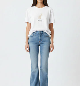 Flow Energy Leaf Embroidered T-Shirt