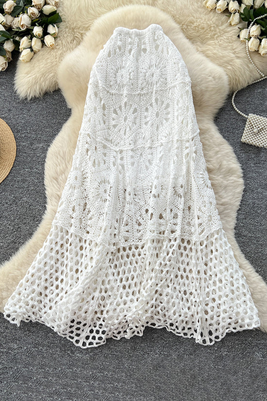 Crochet Patterned Midi Skirt