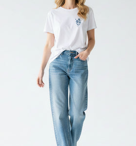 Single Stem Embroidered T-Shirt