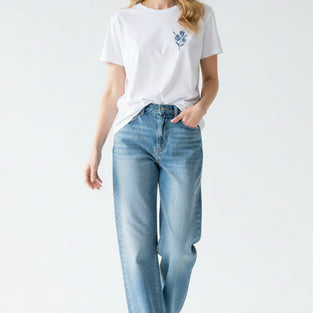 Single Stem Embroidered T-Shirt