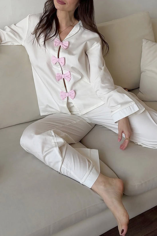 Elegant Bow-Tie Loungewear Set