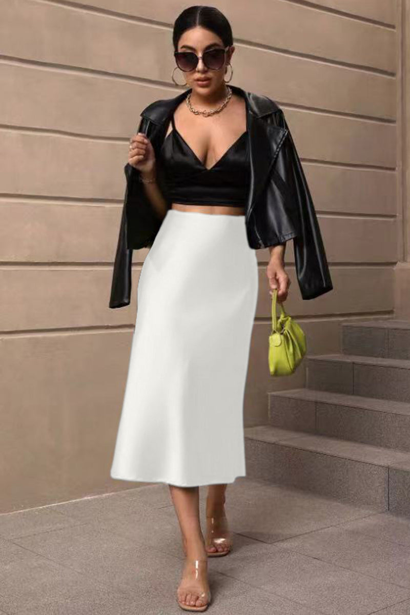 Elegant Midi A-Line Skirt