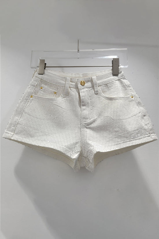 Studded Denim Shorts