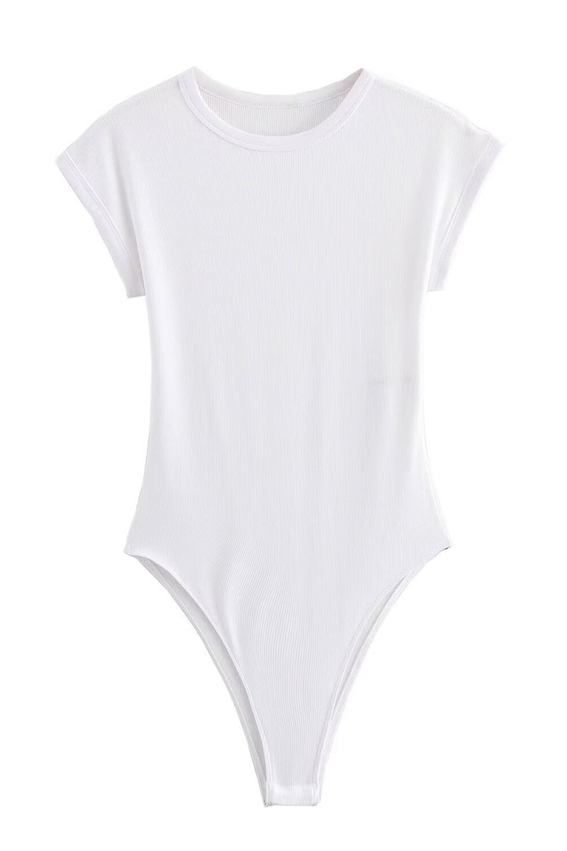 Striped Sleeveless Bodycon Bodysuit