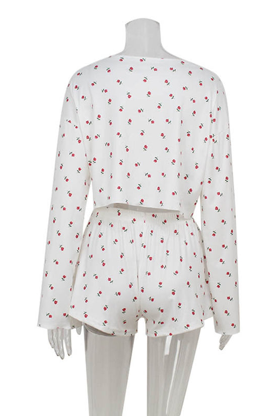 Cherry Blossom Long Sleeve Pajama Set