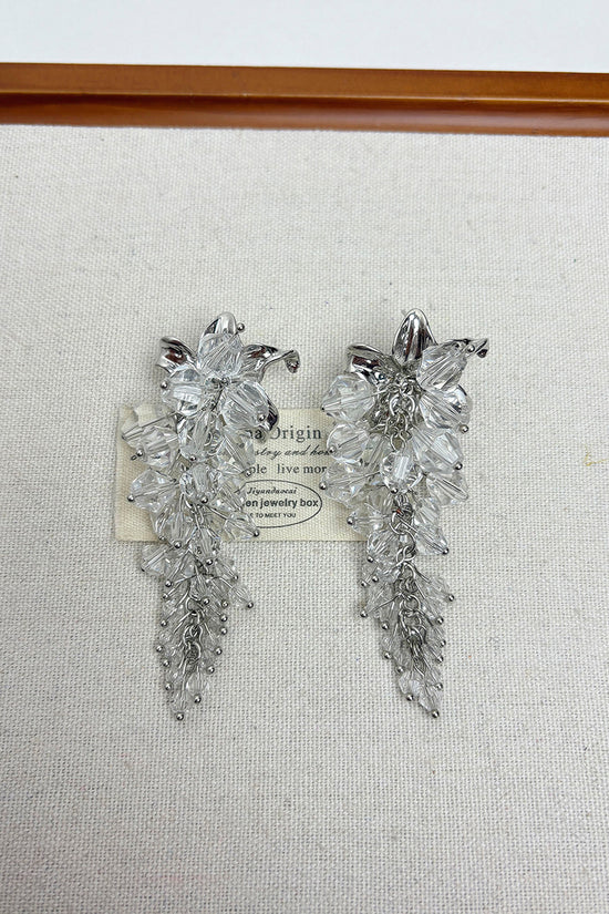 Crystal Leaf Drop Earrings