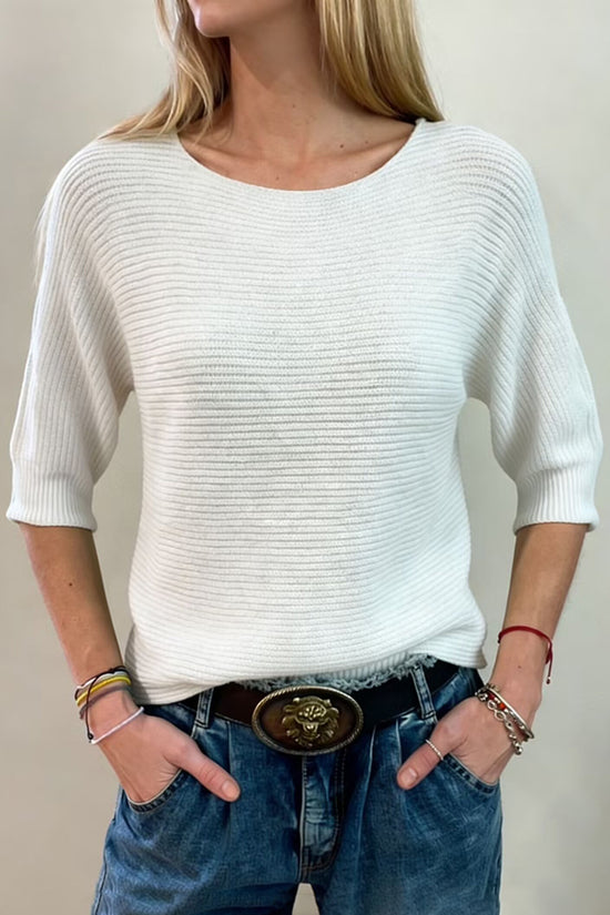Casual Chic 3/4 Sleeve Sweater