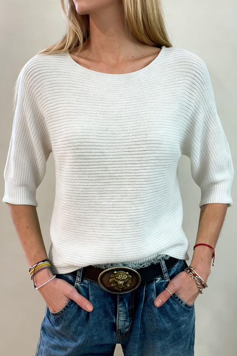 Casual Chic 3/4 Sleeve Sweater