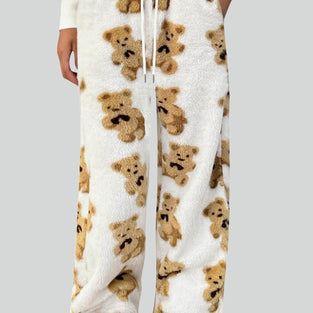 Teddy Bear Patterned Casual Pants