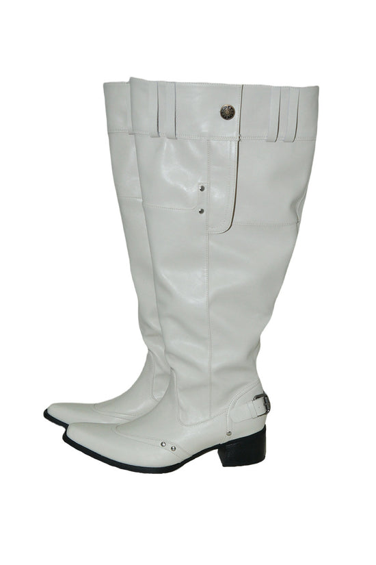 Chic Belted Knee-High Boots