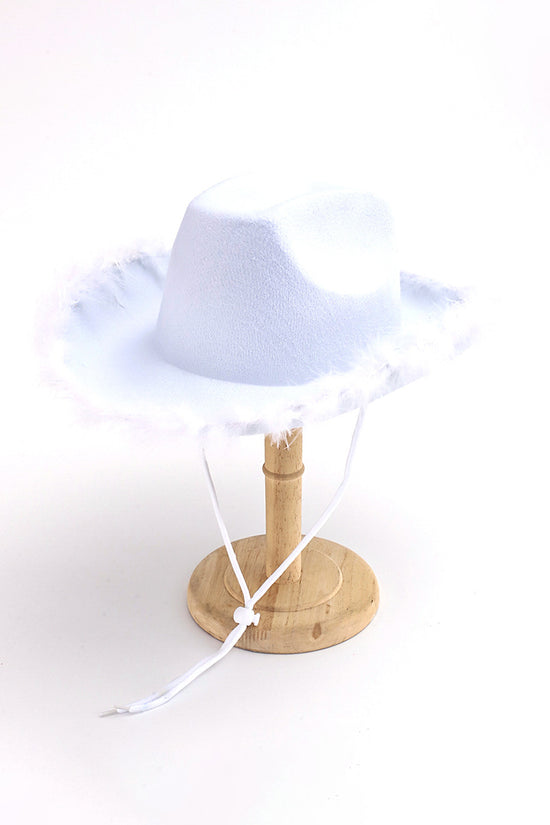 Feather Trimmed Cowboy Hat
