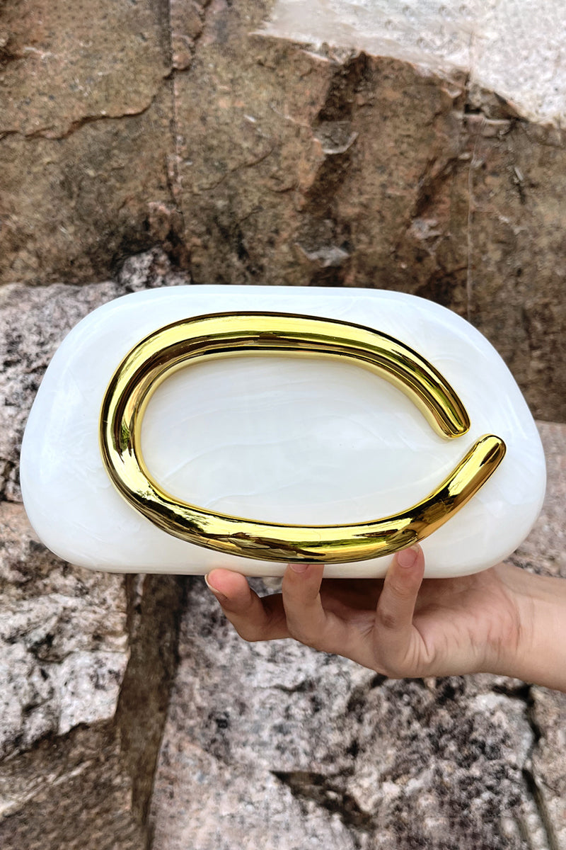 Mini Box Bag with Metal Handle