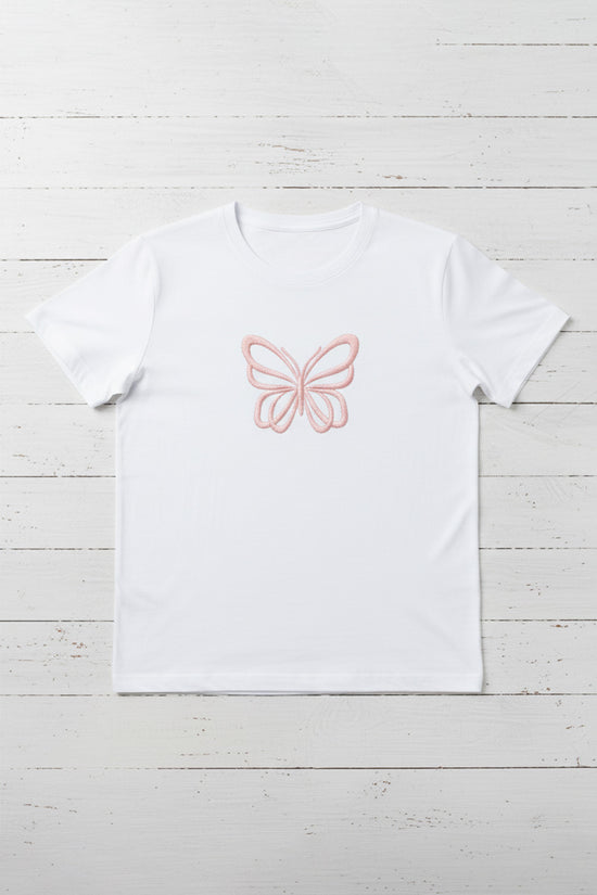 Soft Flutter Embroidered T-Shirt