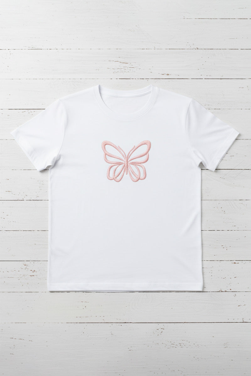 Soft Flutter Embroidered T-Shirt