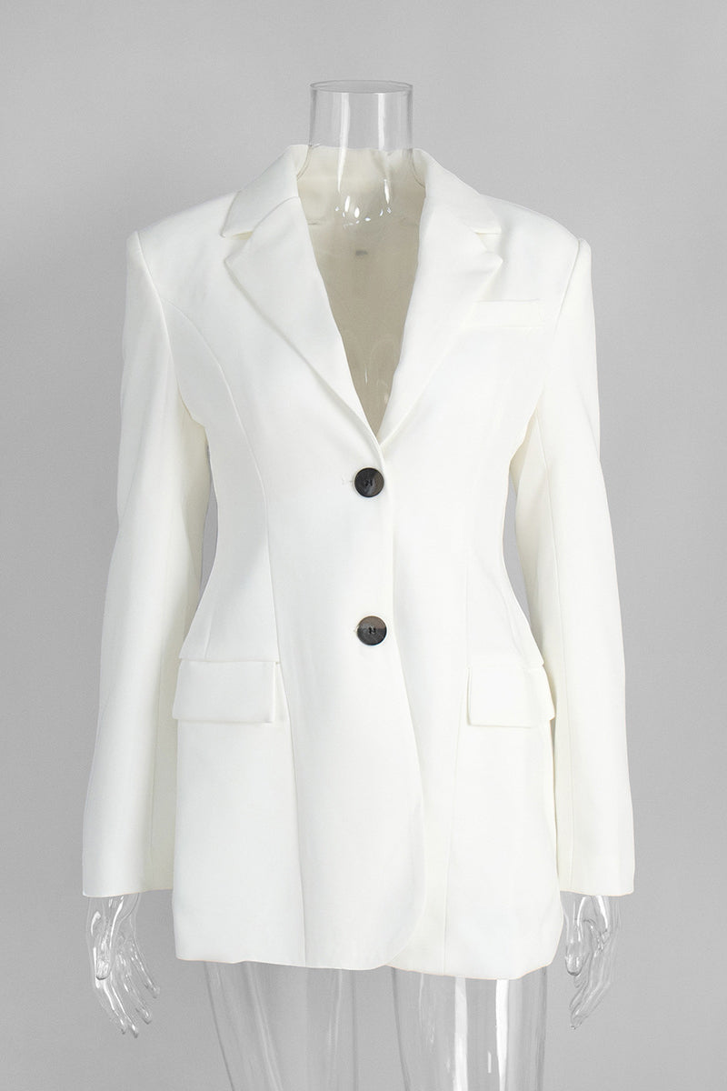 Tailored Button-Up Blazer