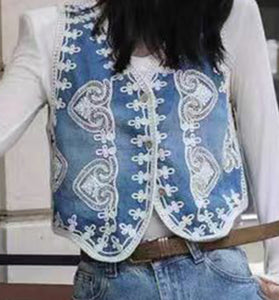 Patterned Floral Vest