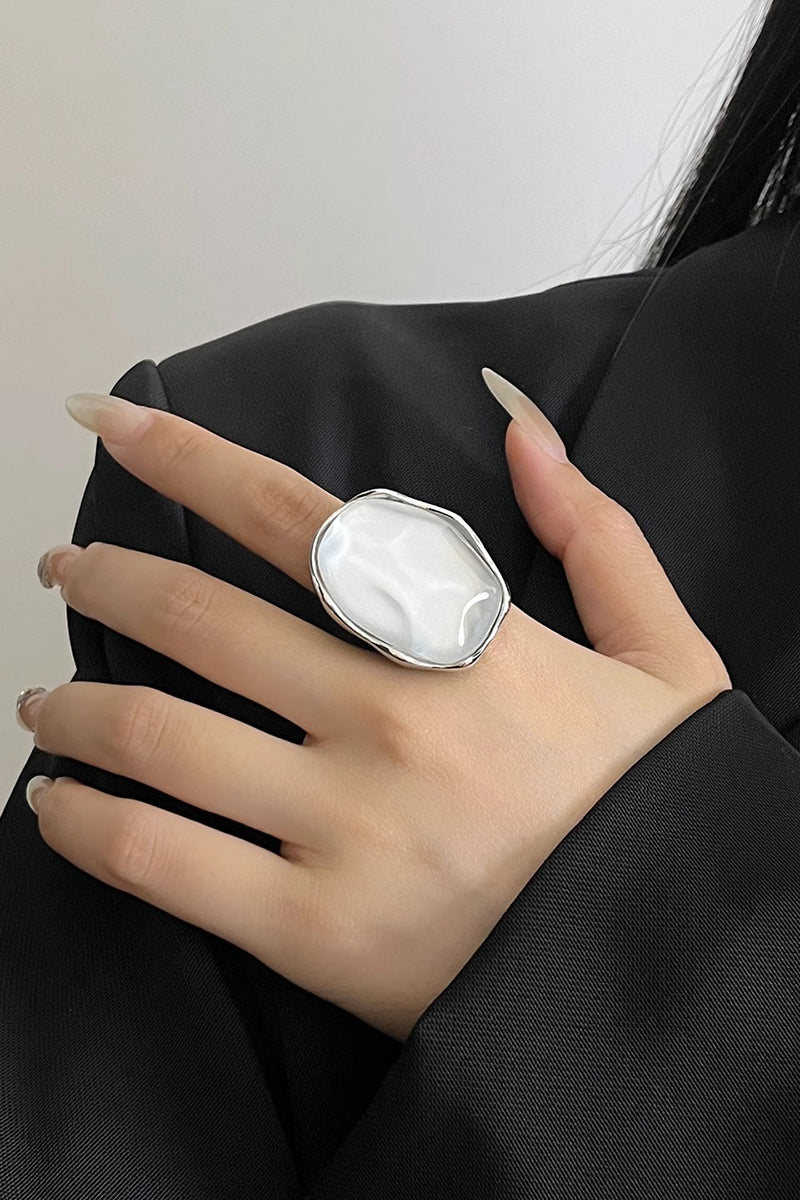 Silver Frame Statement Ring