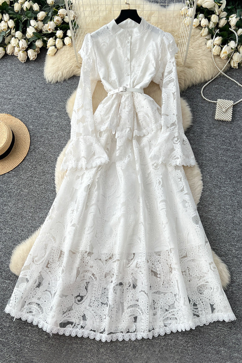 Elegant Long Sleeve Maxi Dress