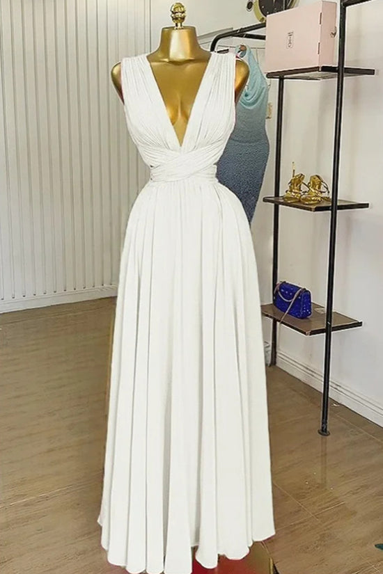 Sleeveless Pleated Casual Dress