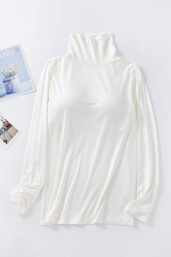 High Neck Long Sleeve Bodycon Top