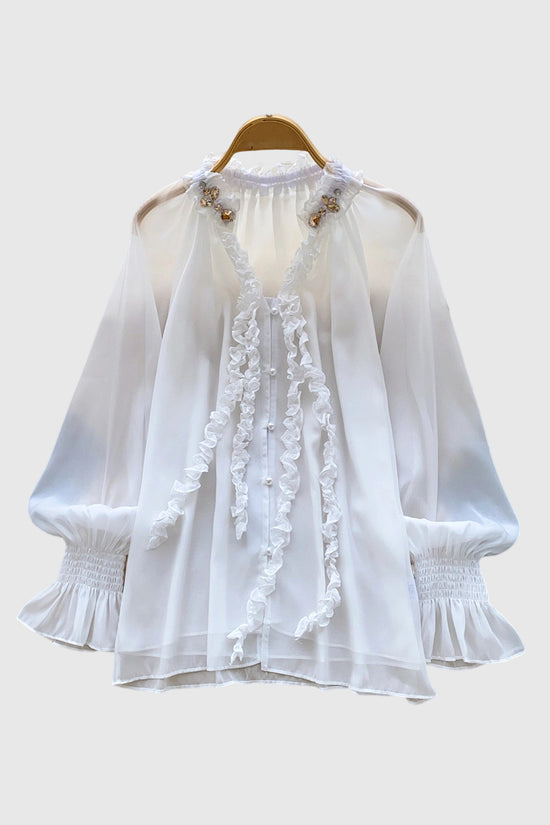 Elegant Ruffle Embellished Blouse