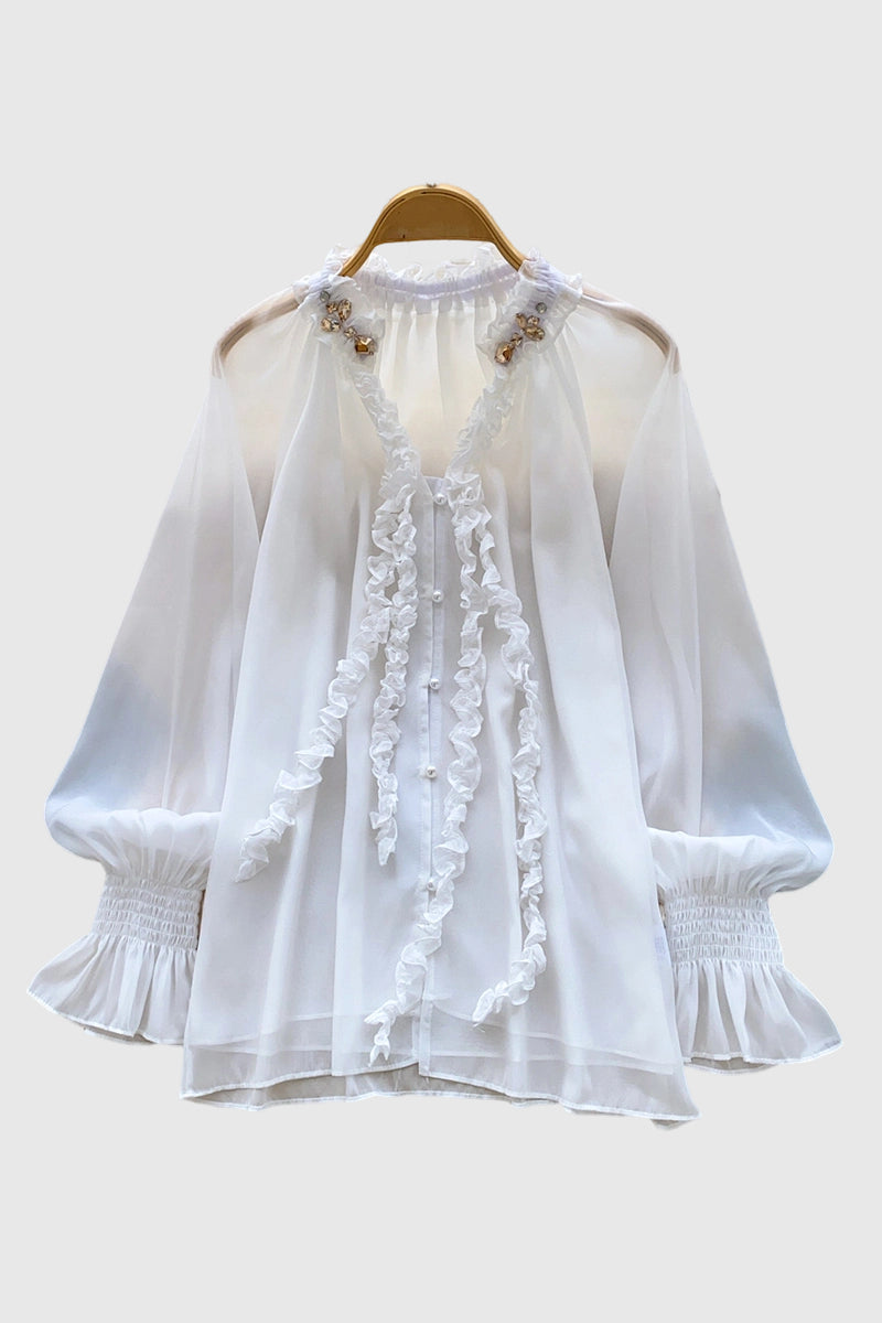 Elegant Ruffle Embellished Blouse