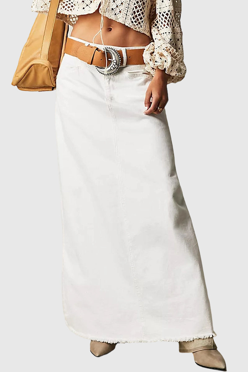 Long Denim Skirt